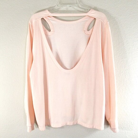 Joy Lab Women's Light Peach Cut Out Sweatshirt Plus Size XXL Like New Condition - Picture 1 of 3